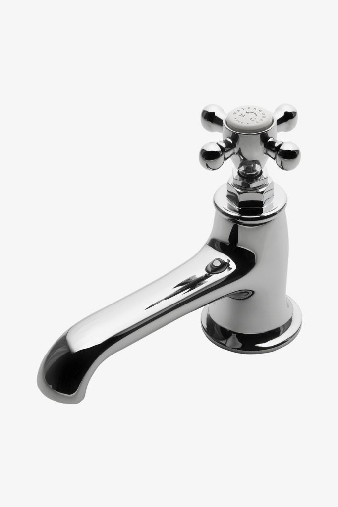 Highgate Low Profile One Hole Deck Mounted Lavatory Faucet with Metal Cross Handles